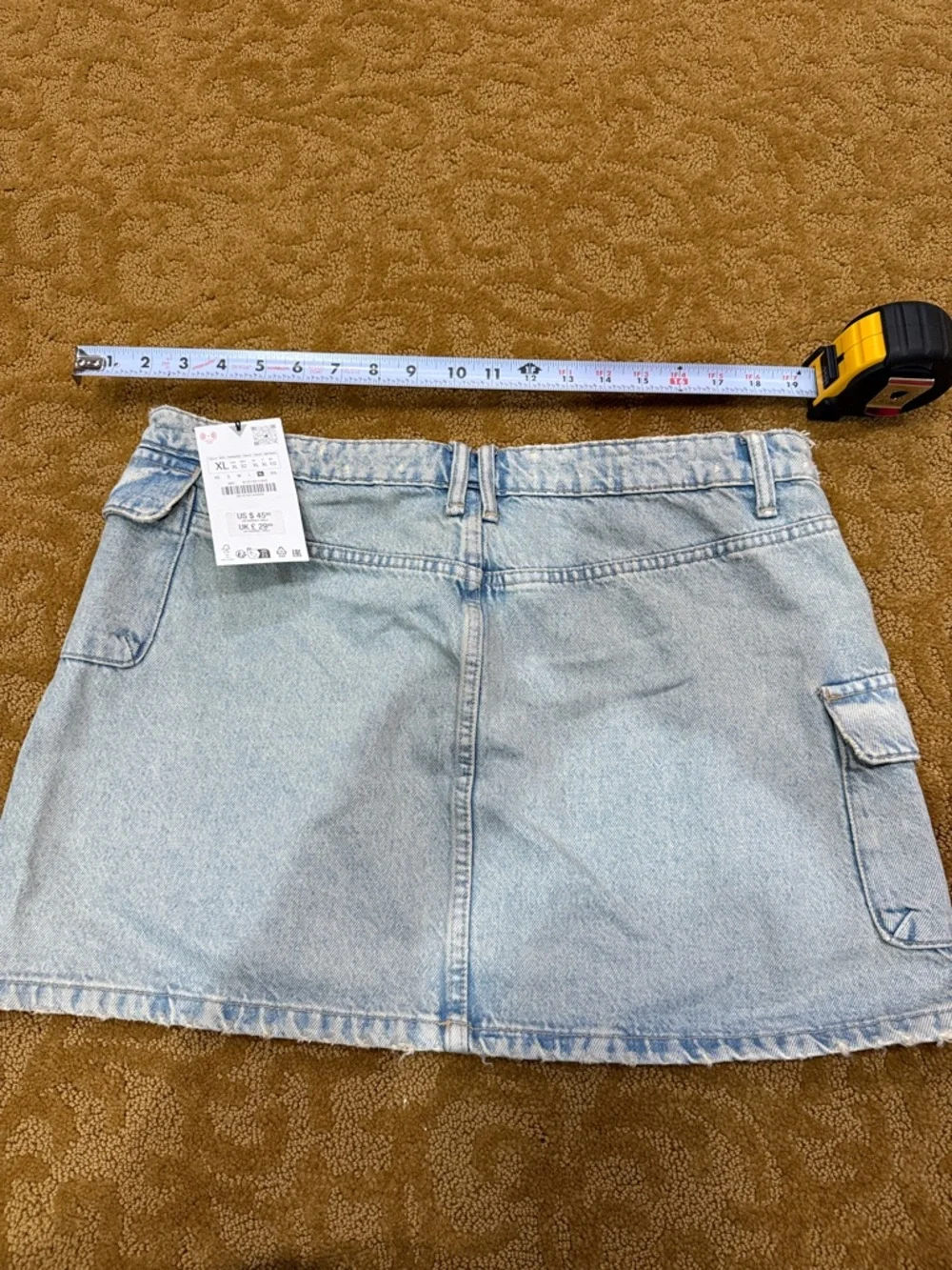 Zara denim mini skirt size XL - NWT - Picture 2 of 6